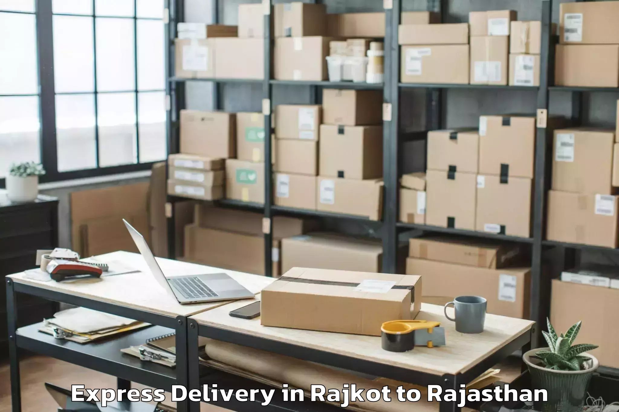 Trusted Rajkot to Chaksu Express Delivery